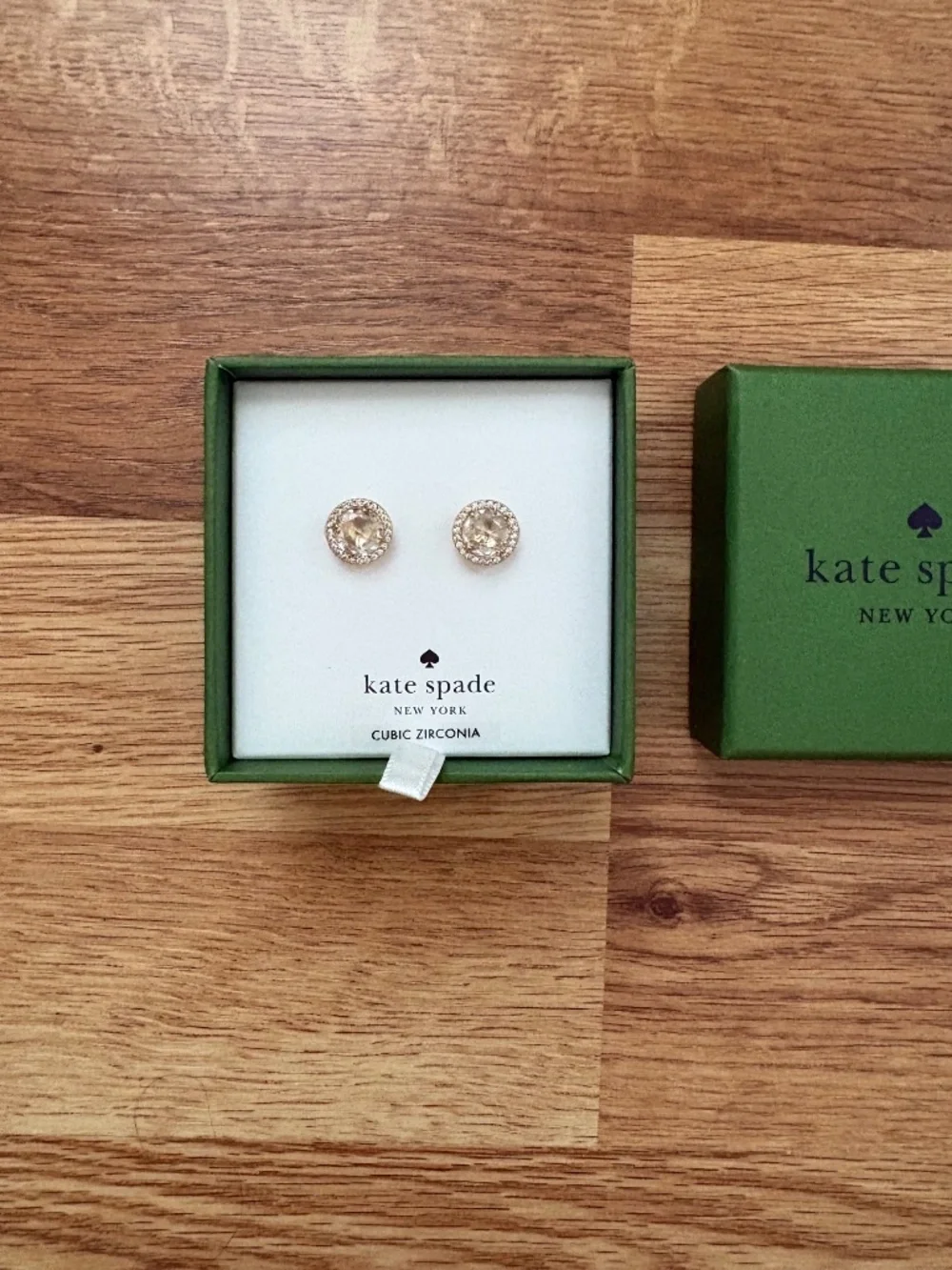 NIB Kate Spade New York Bright Ideas CZ Halo Round Stud Earrings